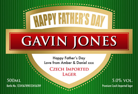 Father's Day Labels for Lager (Pack of 2)
