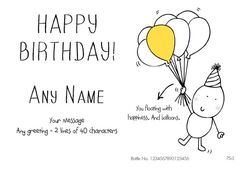 Chilli & Bubble’s Birthday Labels for Red Wine (Pack of 2)