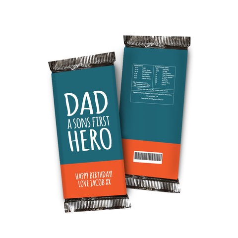 Sons First Hero Chocolate Bar Blue and Orange