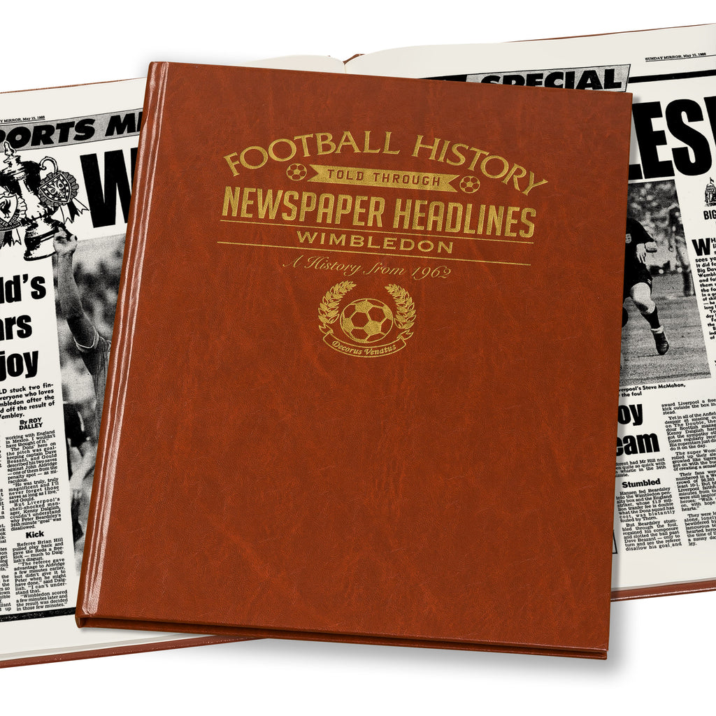 Wimbledon Newspaper Book - Brown Leatherette