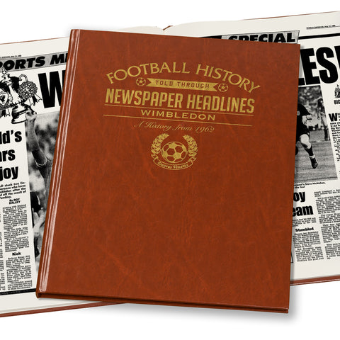 Wimbledon Newspaper Book - Brown Leatherette