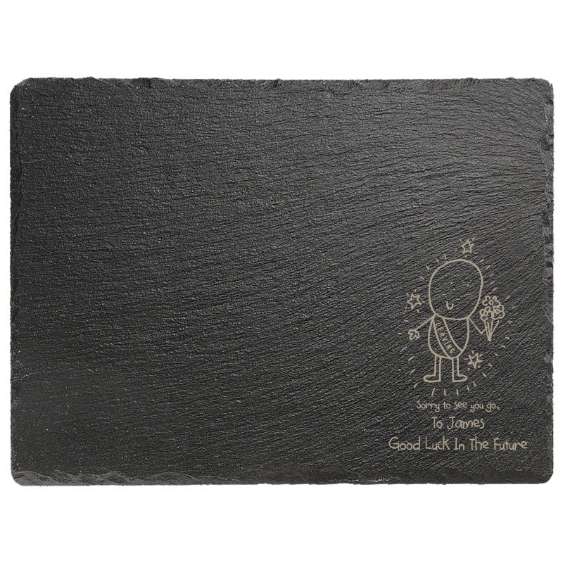 Chilli & Bubble's Leaving Rectangle slate cheese board