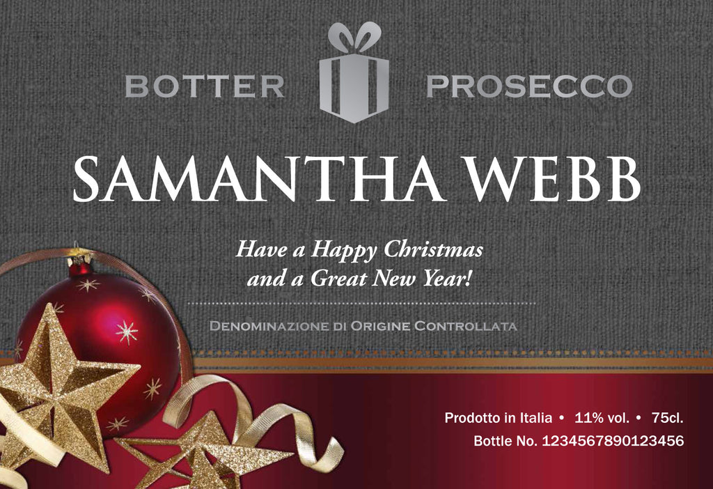Christmas Baubles Prosecco in a Silk Lined Box