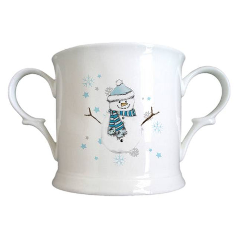 Snowman & Snowflake Bone China Loving Cup