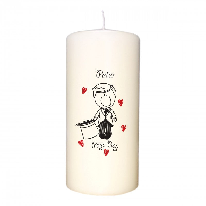 Graffiti Wedding Character Ivory Candle