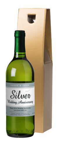 French AC 25th Anniversary White Wine in a Gold Box