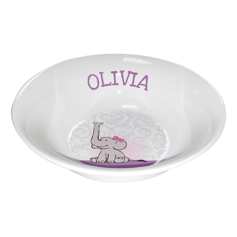 Baby Girl Elephant 5&quot; Oatmeal Bowl