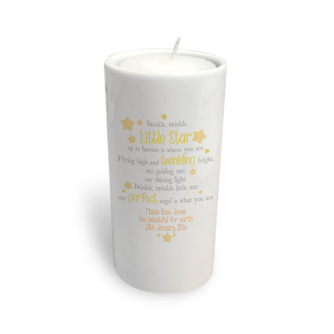 Twinkle Memorial round tea light holder