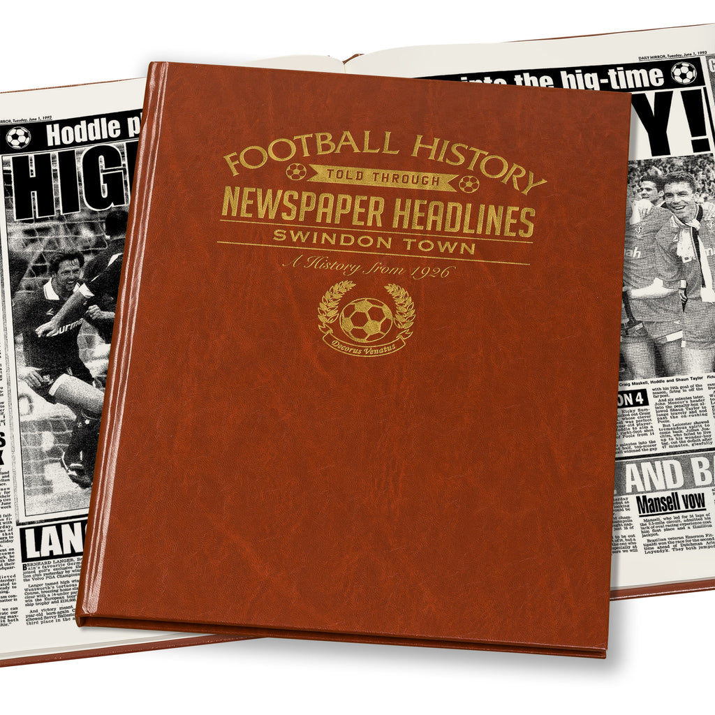 Swindon Newspaper Book - Brown Leatherette
