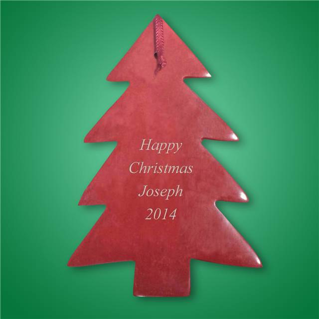 Red Soap Stone Tree Decoration