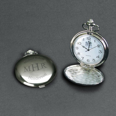 Border Chrome Fob Watch
