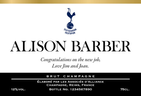 Spurs Classic Labels for Champagne