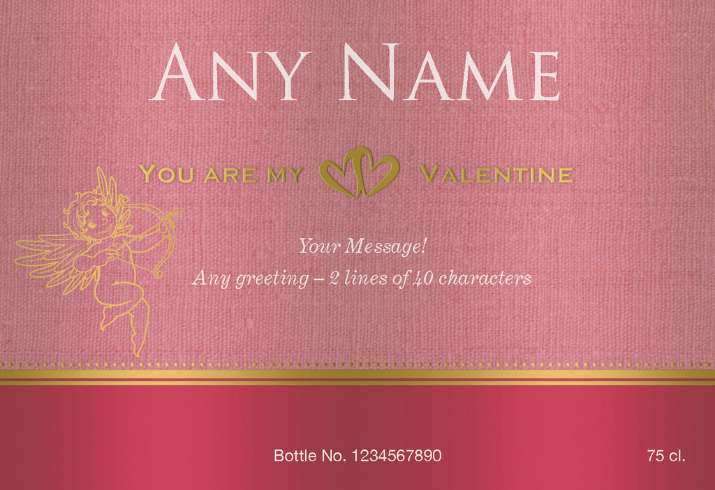 French VdP Valentine's Cupid Rosé Wine in a Silk Box