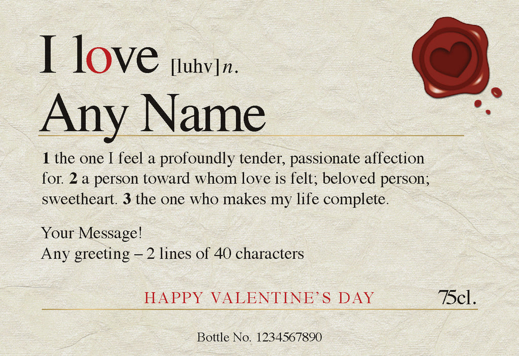 French VdP I Love You Valentine Red Wine in a Silk Box