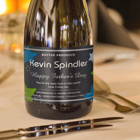 Father's Day Star Personalised Prosecco